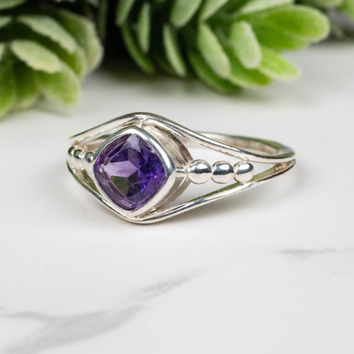 Amethyst Ring 6.5mm Size 8 - InnerVision Crystals