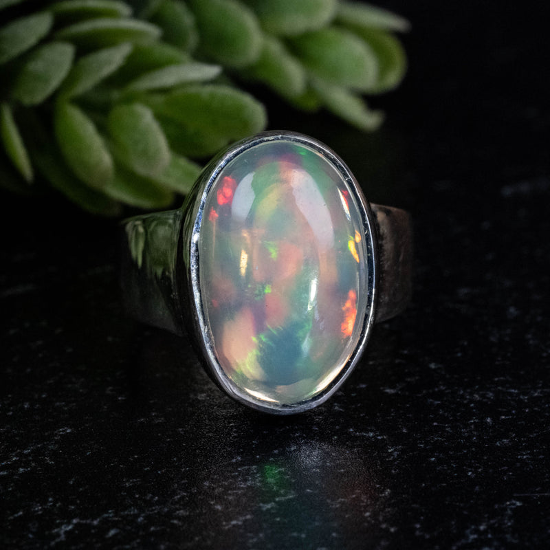Ethiopian Opal Ring 16x11mm Size 5