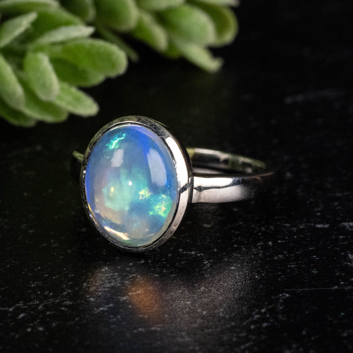 Ethiopian Opal Ring 11x9mm Size 7
