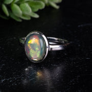 Ethiopian Opal Ring 10x8mm Size 7 - InnerVision Crystals