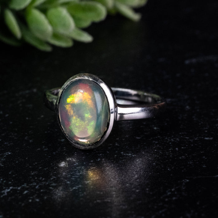 Ethiopian Opal Ring 10x8mm Size 7