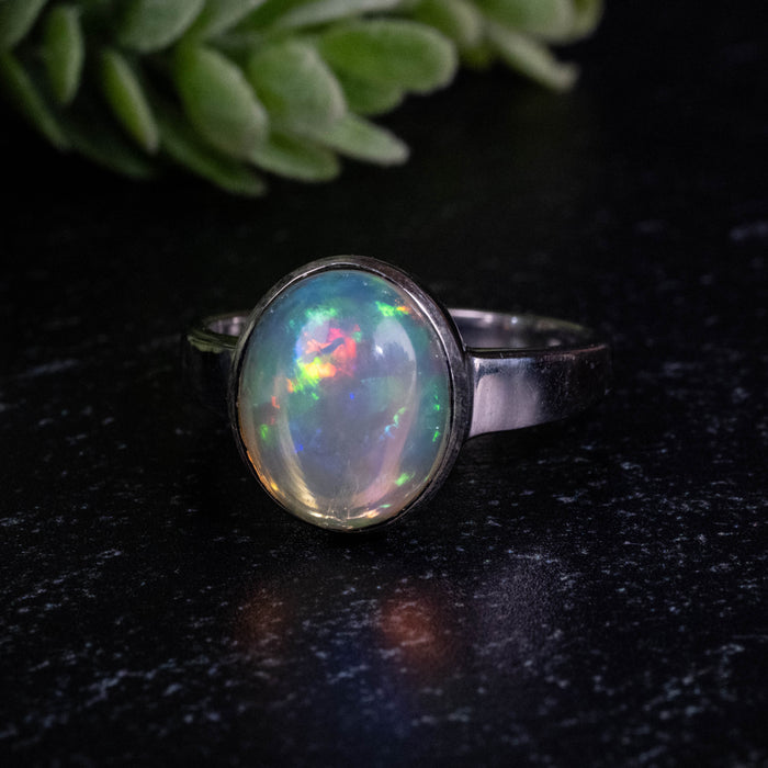 Ethiopian Opal Ring 11x9mm Size 7
