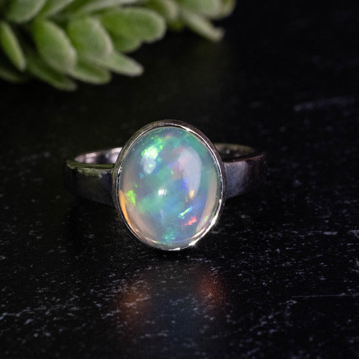 Ethiopian Opal Ring 11x9mm Size 7