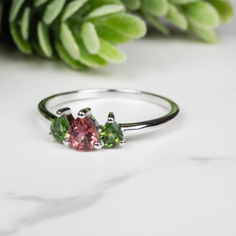 Tourmaline Ring 3mm-4.5mm Size 8