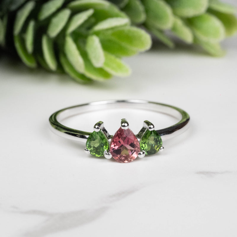 Tourmaline Ring 3mm-4.5mm Size 8