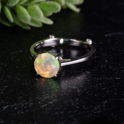 Ethiopian Opal Ring 7mm Size 7 - InnerVision Crystals
