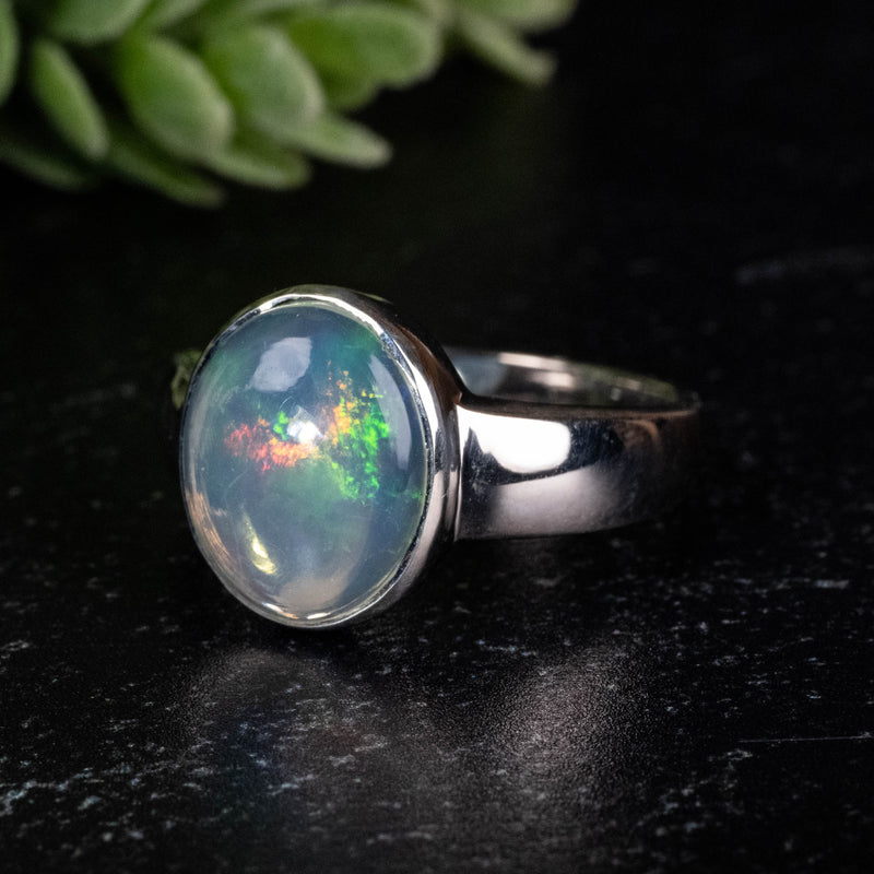 Ethiopian Opal Ring 12x10mm Size 8