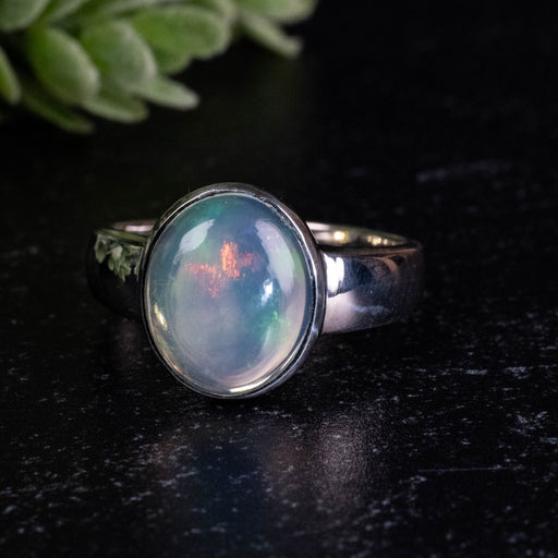 Ethiopian Opal Ring 12x10mm Size 8 - InnerVision Crystals
