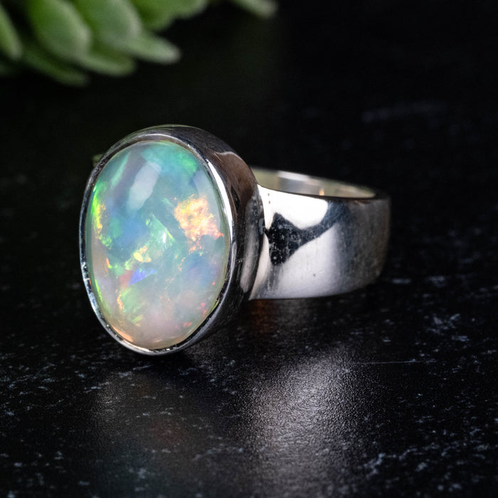 Ethiopian Opal Ring 13x10mm Size 8