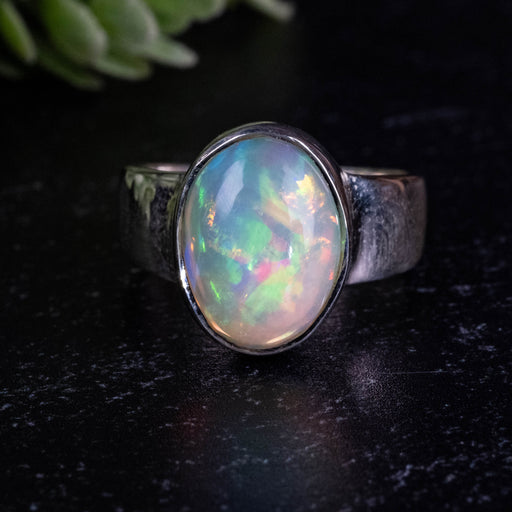 Ethiopian Opal Ring 13x10mm Size 8 - InnerVision Crystals