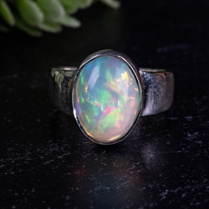 Ethiopian Opal Ring 13x10mm Size 8