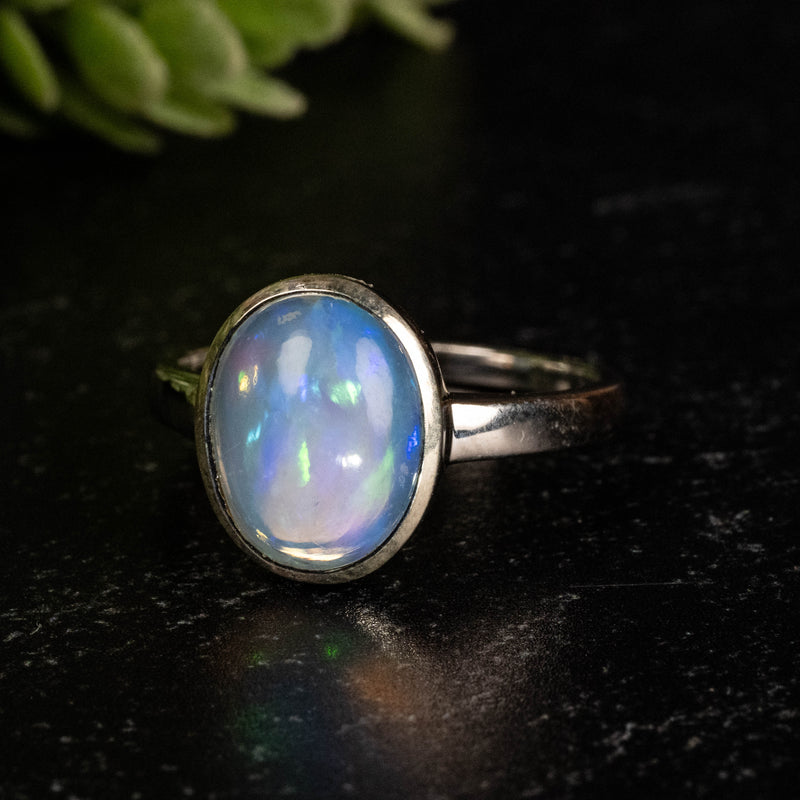 Ethiopian Opal Ring 11x9mm Size 8