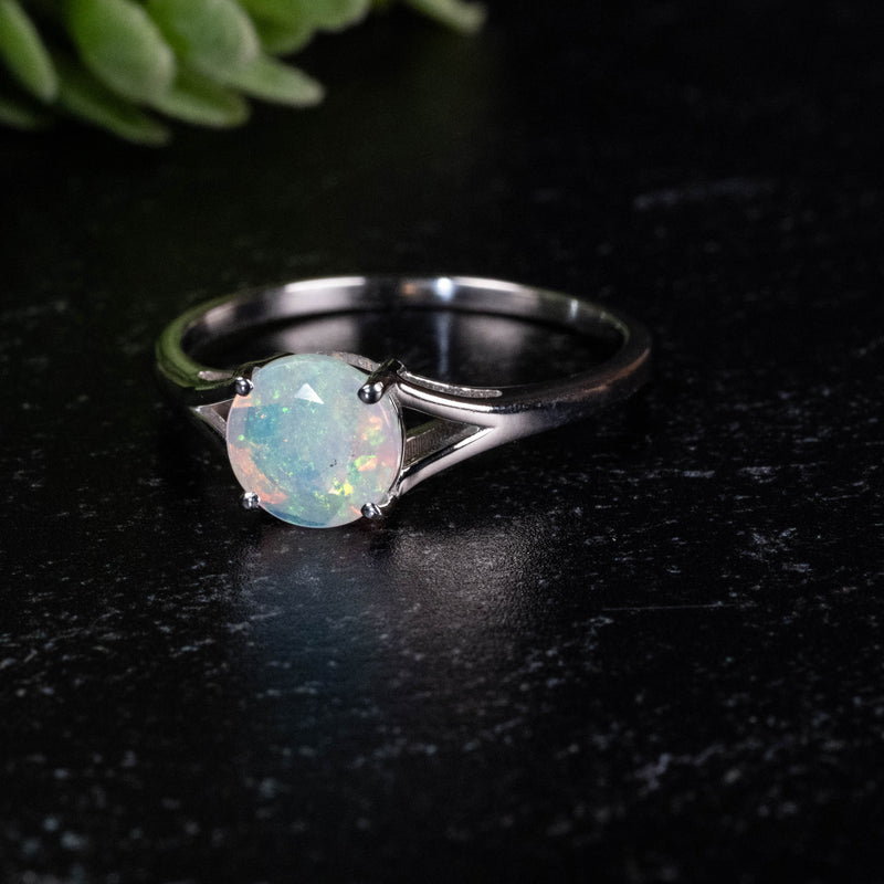 Ethiopian Opal Ring 7mm Size 9