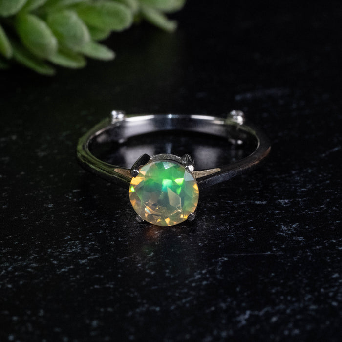 Ethiopian Opal Ring 7mm Size 9