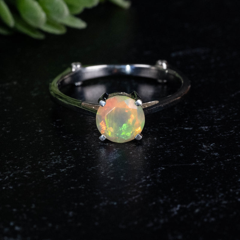 Ethiopian Opal Ring 7mm Size 10