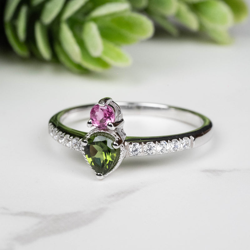 Tourmaline Ring 3mm-4.5mm Size 8