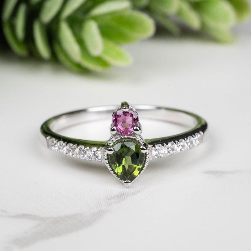 Tourmaline Ring 3mm-4.5mm Size 8