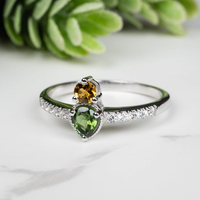 Tourmaline Ring 3mm-4.5mm Size 8