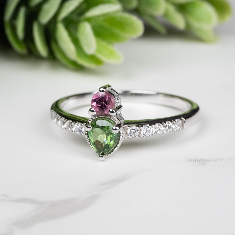 Tourmaline Ring 3mm-4.5mm Size 8