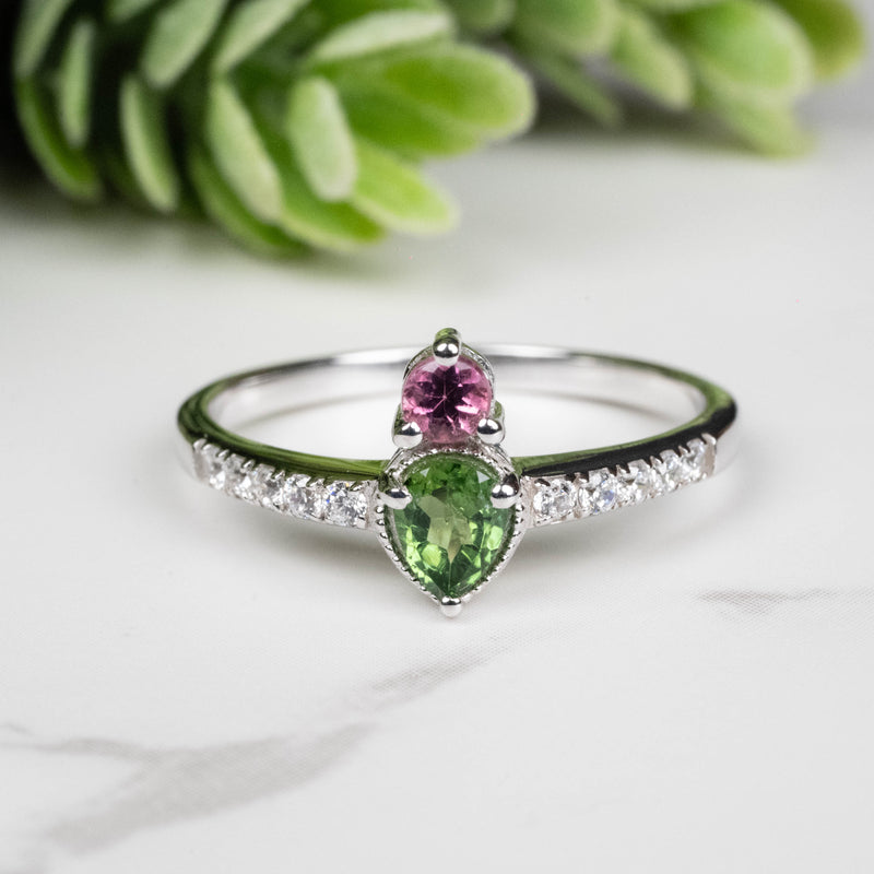 Tourmaline Ring 3mm-4.5mm Size 8