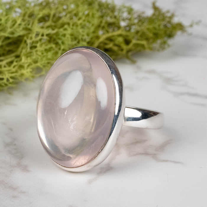 Rose Quartz Ring 22x16mm Size 10