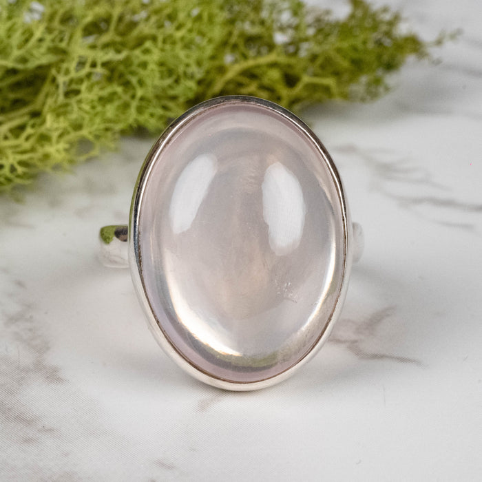 Rose Quartz Ring 22x16mm Size 10