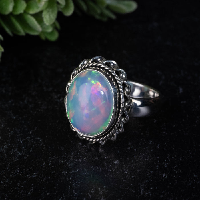 Ethiopian Opal Ring 16x13mm Size 10