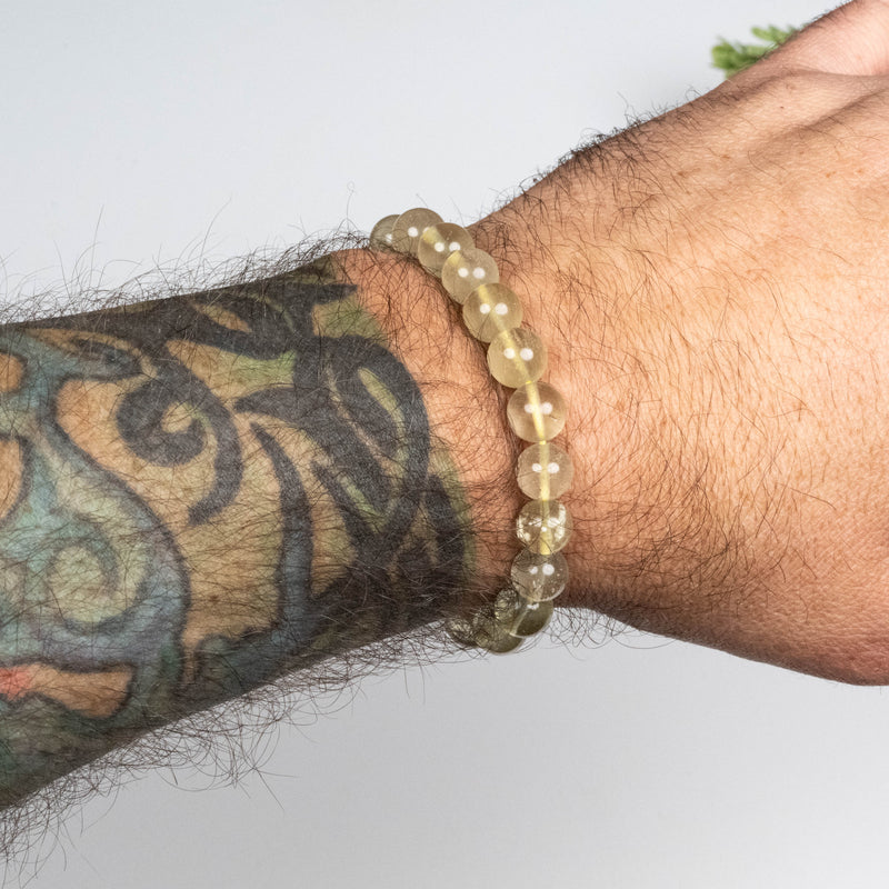Libyan Desert Glass Bead Bracelet 19.31 g 9mm