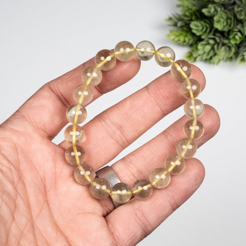 Libyan Desert Glass Bead Bracelet 24.36 g 10mm