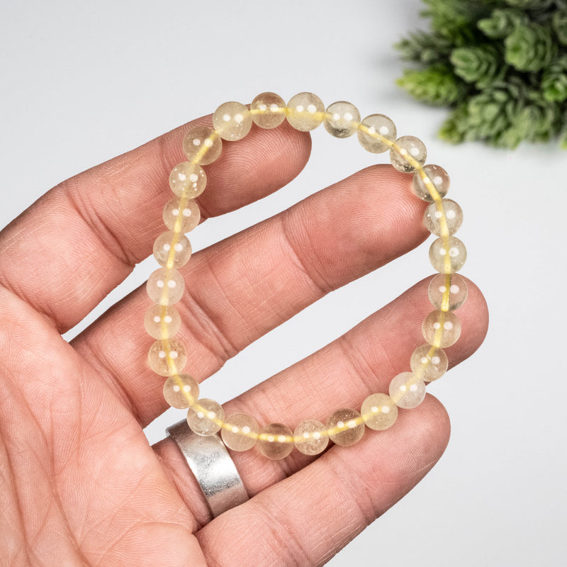 Libyan Desert Glass Bead Bracelet 11.90 g 7mm