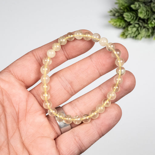 Libyan Desert Glass Bead Bracelet 9.95 g 7mm - InnerVision Crystals