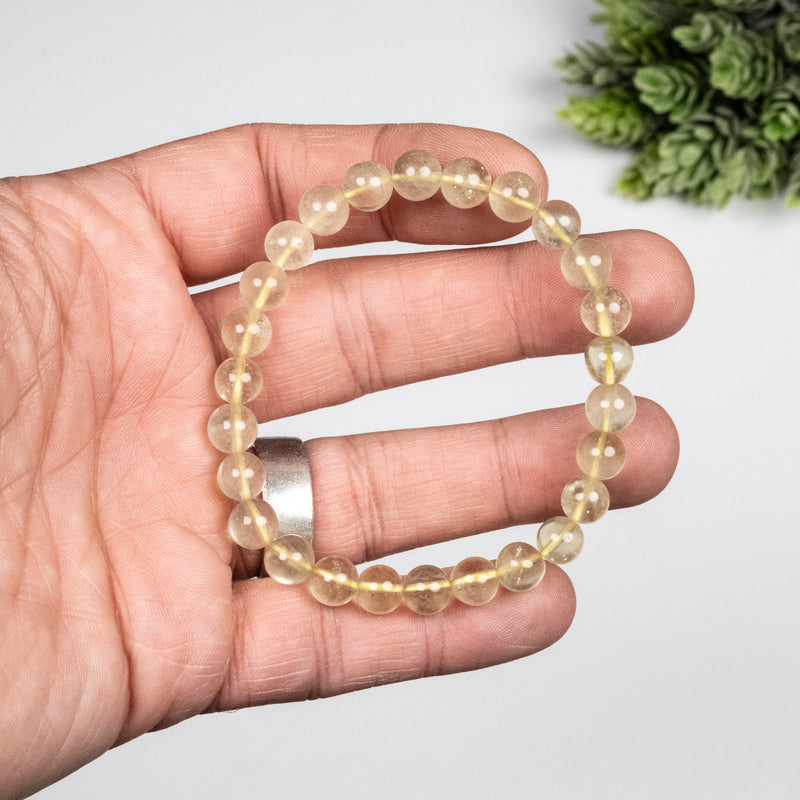 Libyan Desert Glass Bead Bracelet 14 g 7mm