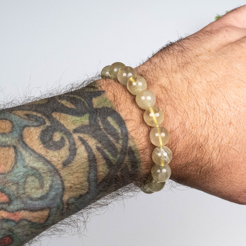 Libyan Desert Glass Bead Bracelet 29.12 g 11mm