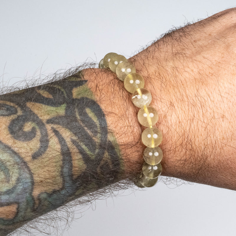 Libyan Desert Glass Bead Bracelet 23.58 g 10mm