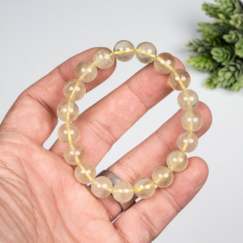 Libyan Desert Glass Bead Bracelet 25.87 g 10mm