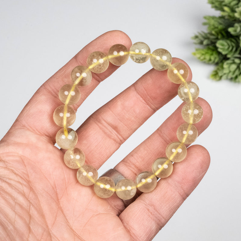 Libyan Desert Glass Bead Bracelet 26.25 g 10mm