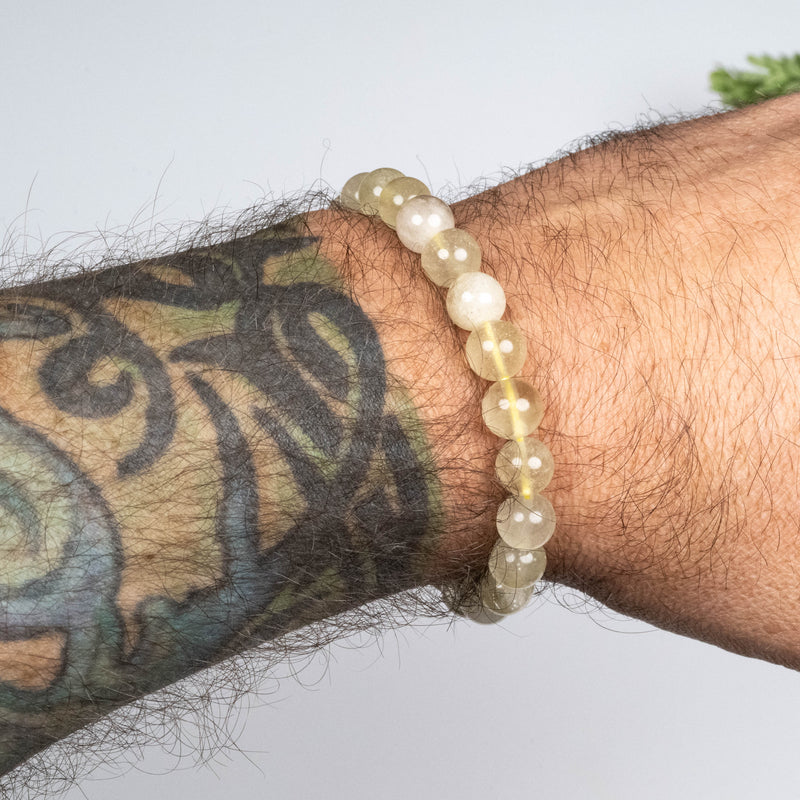 Libyan Desert Glass Bead Bracelet 17.64 g 8mm