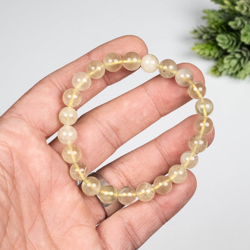 Libyan Desert Glass Bead Bracelet 17.64 g 8mm - InnerVision Crystals