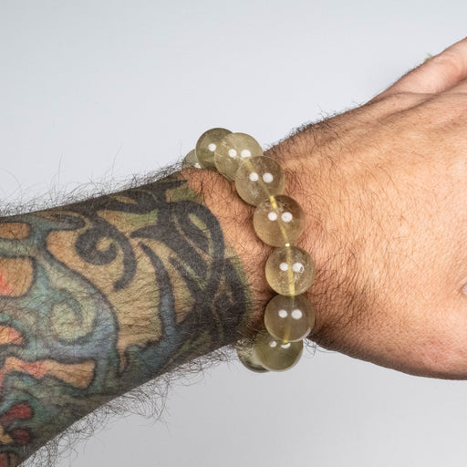Libyan Desert Glass Bead Bracelet 68.80 g 16mm - InnerVision Crystals