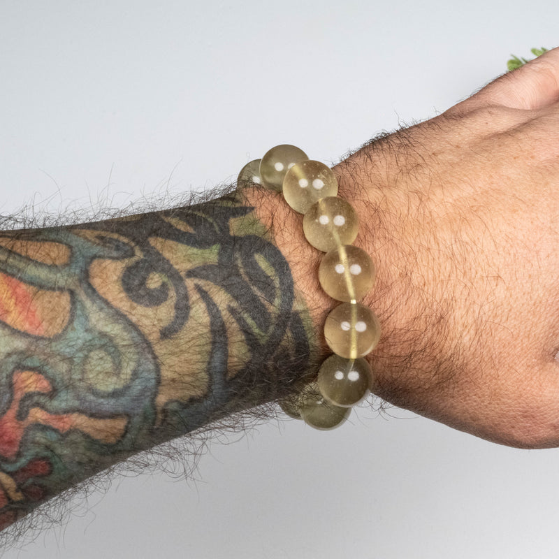 Libyan Desert Glass Bead Bracelet 60.70 g 16mm