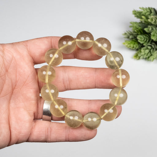 Libyan Desert Glass Bead Bracelet 60.70 g 16mm - InnerVision Crystals