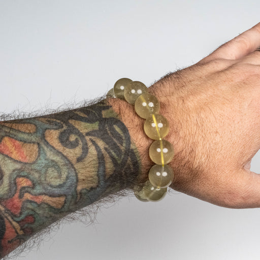 Libyan Desert Glass Bead Bracelet 69.37 g 16mm - InnerVision Crystals