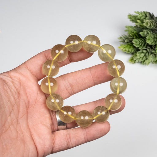 Libyan Desert Glass Bead Bracelet 69.37 g 16mm - InnerVision Crystals