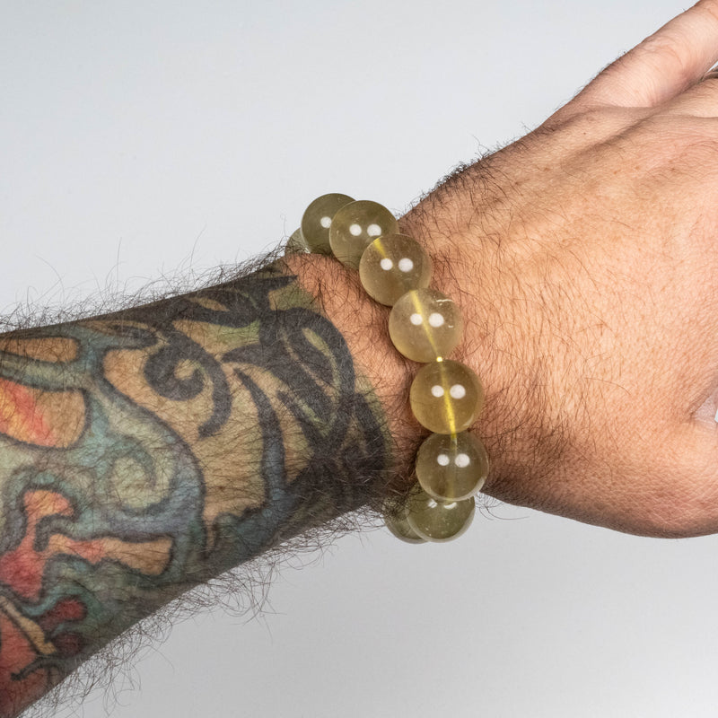 Libyan Desert Glass Bead Bracelet 69.37 g 16mm