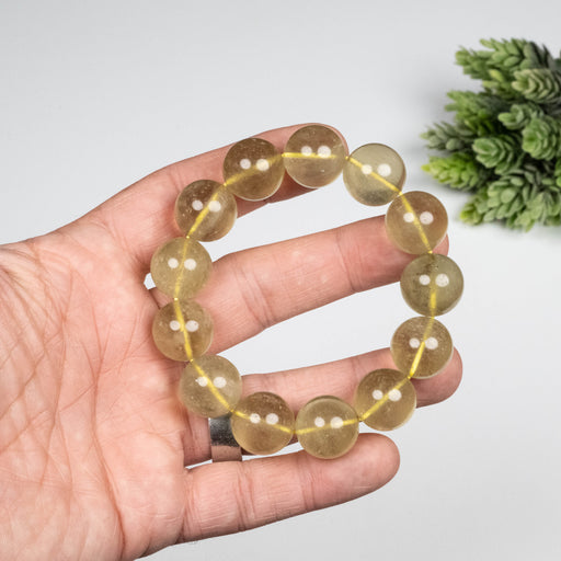 Libyan Desert Glass Bead Bracelet 69.37 g 16mm - InnerVision Crystals