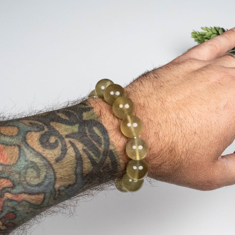 Libyan Desert Glass Bead Bracelet 61.16 g 15mm