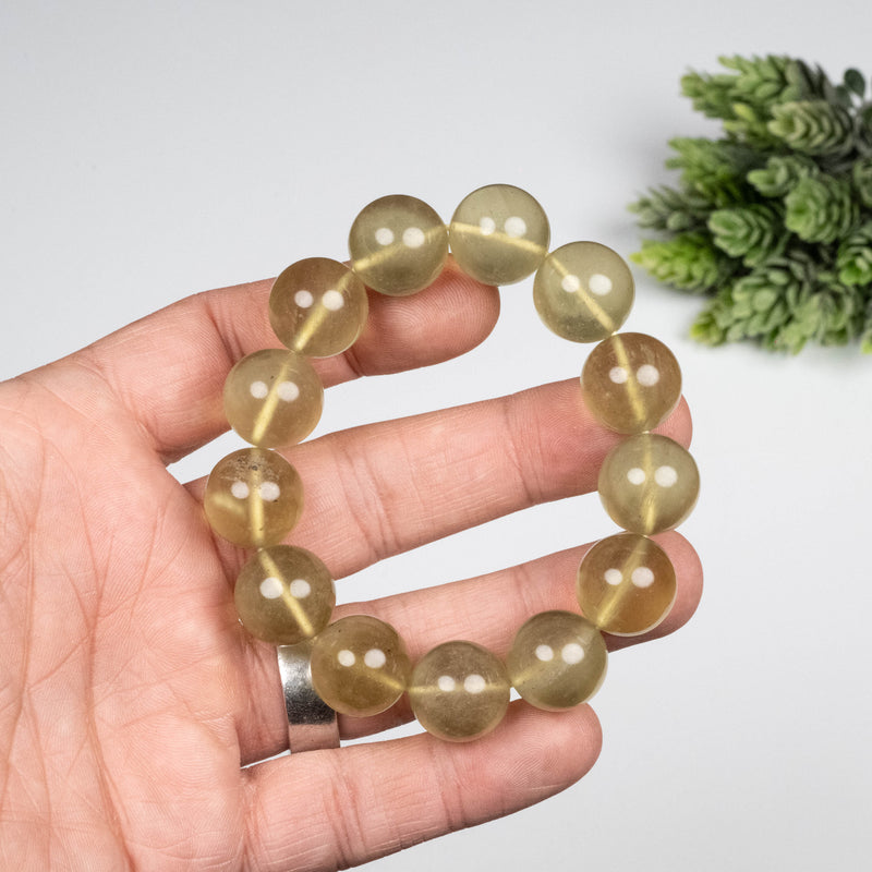 Libyan Desert Glass Bead Bracelet 61.16 g 15mm