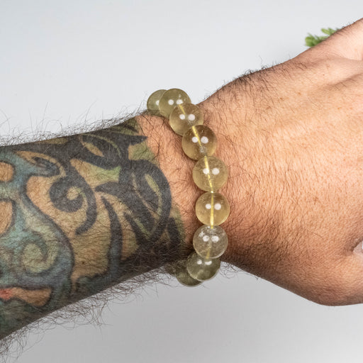 Libyan Desert Glass Bead Bracelet 46.37 g 14mm - InnerVision Crystals