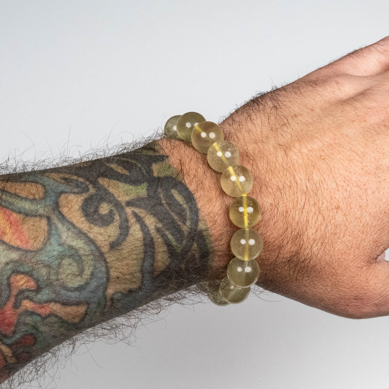 Libyan Desert Glass Bead Bracelet 43.30 g 13mm
