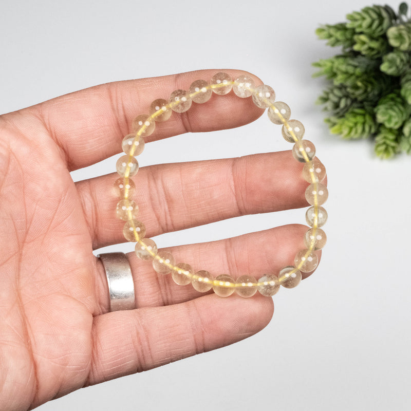 Libyan Desert Glass Bead Bracelet 11.18 g 7mm